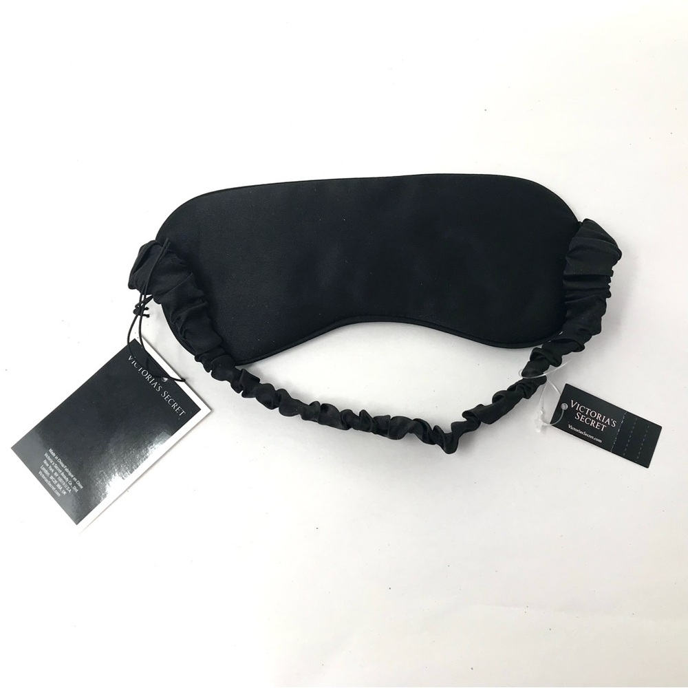 Vintage Y2K Victoria's Secret Sexy Little Things Sleep Mask Black Satin NOS NWT - Picture 5 of 6